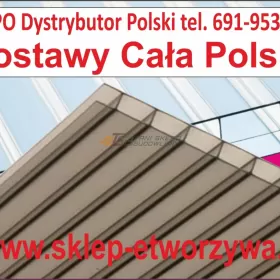 Poliwęglan komorowy Lity Konin płyty taras pergola zadaszenie Balkon Wiata Dostawa Cała Polska 4, 6, 8, 10, 16, 20, 25, 32mm