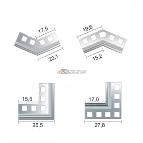 Narożnik zewnętrzny NZ 20/90 90° do listwy K-20