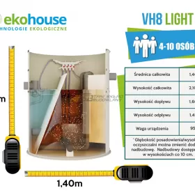 PRZYDOMOWA BIOLOGICZNA OCZYSZCZALNIA ŚCIEKÓW VH8 LIGHT 4-10 OSÓB