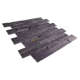 Panel ścienny łupek czarny black slate 10x36 ściany elewacje fasada