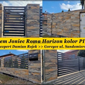 Ogrodzenie z elementów modułowych Joniec Roma Horizon kolor PIRYT dostępne OD RĘKI