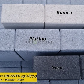  Obrzeże palisadowe gładkie nowoczesne GIGANTE Nero Platino Bianco > HIT SPRZEDAŻY