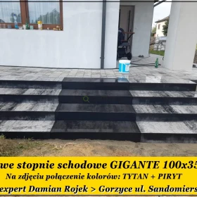 Gotowe bloki schodowe GIGANTE 100x35x15 różne kolory Bianco Nero Tytan Piryt Tiramisu Latte