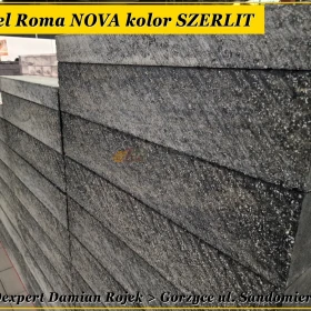 Bloczek pustak na ogrodzenie Joniec Roma NOVA kolory SZERLIT i URAN > Nowość 2023