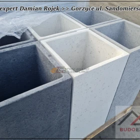  Nowoczesne betonowe DONICE 40x40x80 ogrodowe z betonu architektonicznego