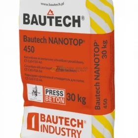 BAUTECH NANOTOP 450 Posypka utwardzająca do posadzek przemysłowych 30 kg SZARA