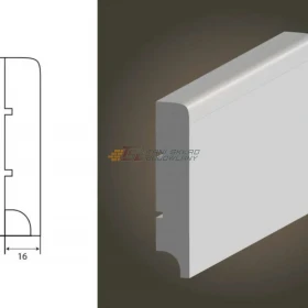 Listwa przypodłogowa - LAGRUS classic R5 80x16x2440mm wilg. (Biała)